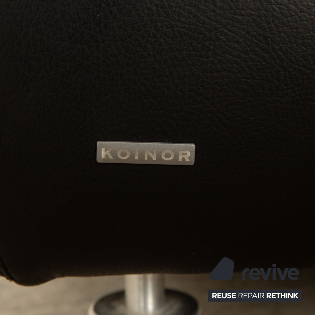 Koinor Rivoli Leder Zweisitzer Schwarz manuelle Funktion Sofa Couch