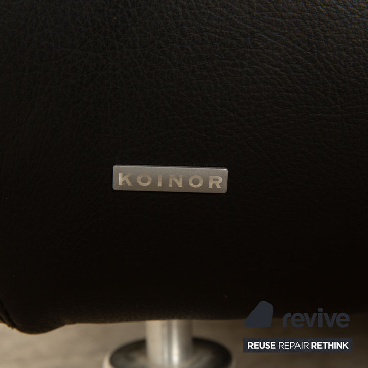 Koinor Rivoli Leder Zweisitzer Schwarz manuelle Funktion Sofa Couch