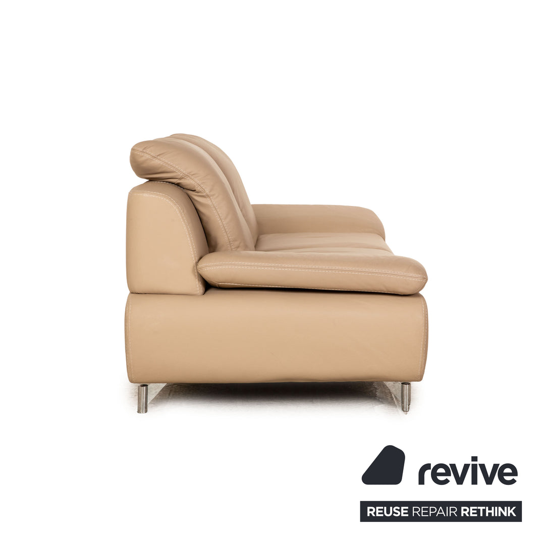 Koinor Rivoli Leder Zweisitzer Sofa Couch Creme manuelle Funktion