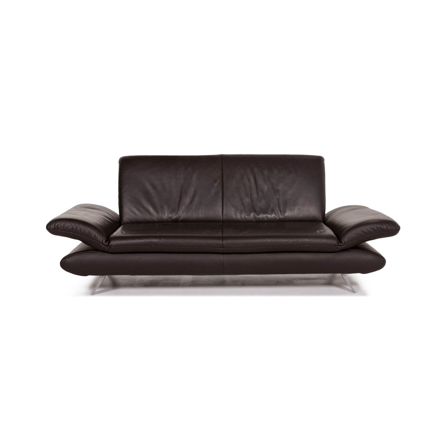 Koinor Rossini Brown Leather Sofa Two Seater with Feature #12147