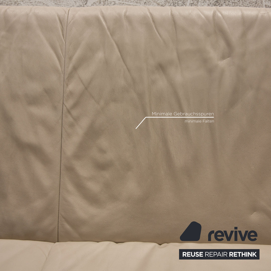 Koinor Rossini Leder Dreisitzer Beige Sofa Couch Funktion