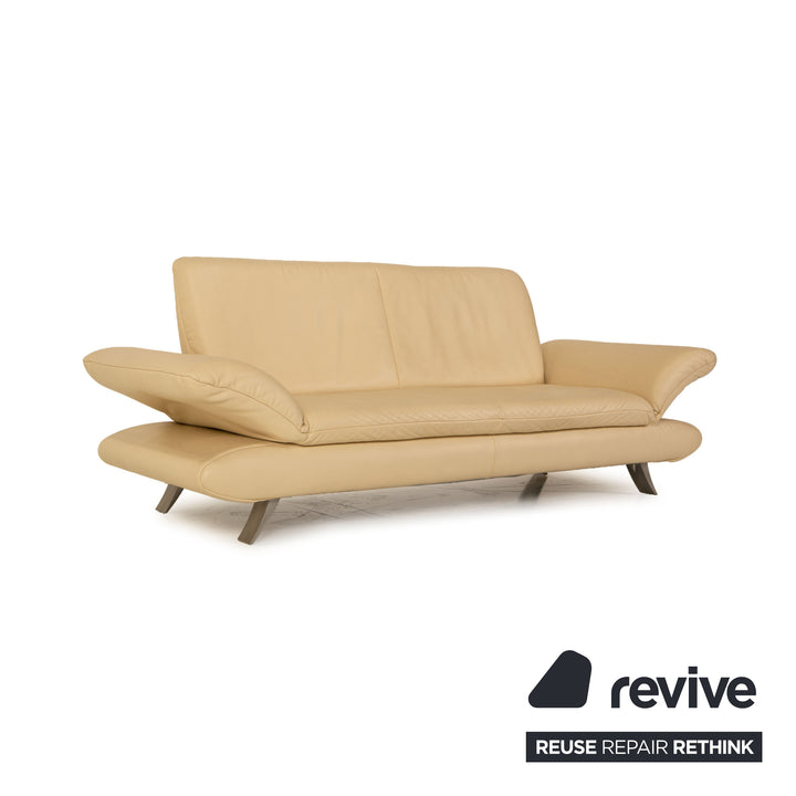 Koinor Rossini Leder Dreisitzer Creme Sofa Couch Funktion
