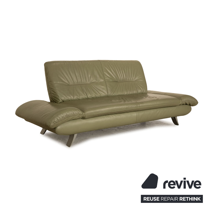 Koinor Rossini Leder Dreisitzer Grün Pistazie Sofa Couch manuelle Funktion