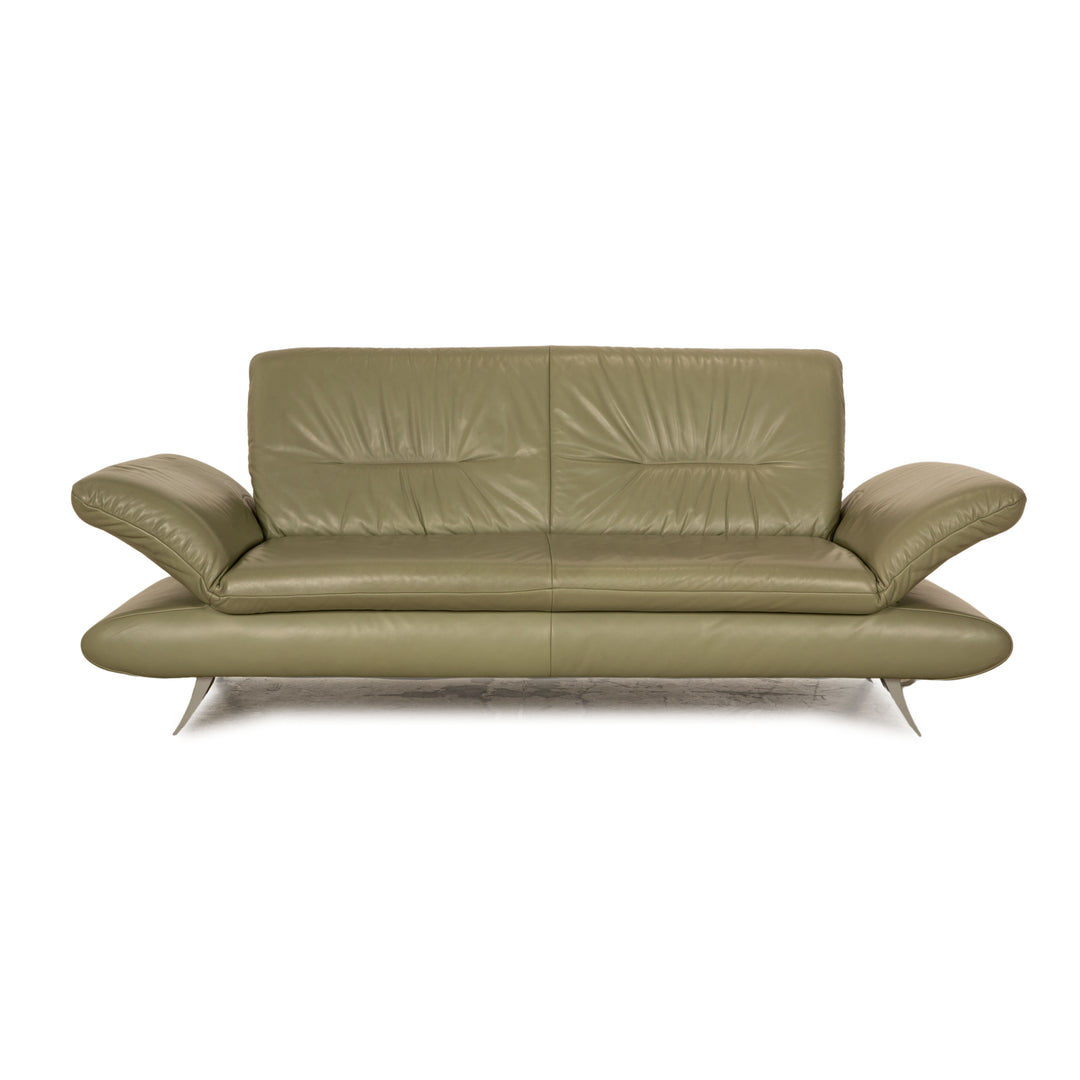 Koinor Rossini Leder Dreisitzer Grün Pistazie Sofa Couch manuelle Funktion