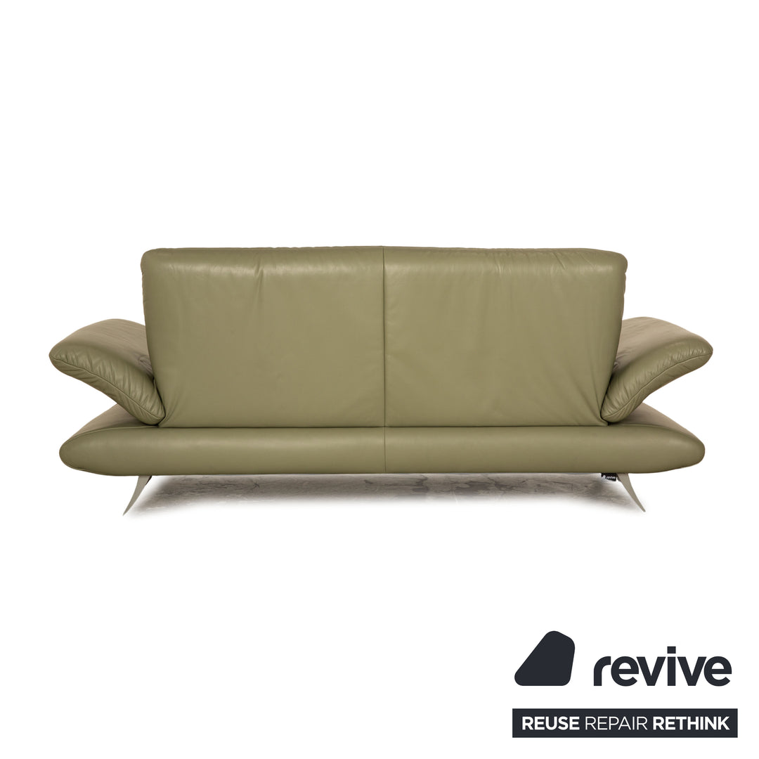 Koinor Rossini Leder Dreisitzer Grün Pistazie Sofa Couch manuelle Funktion