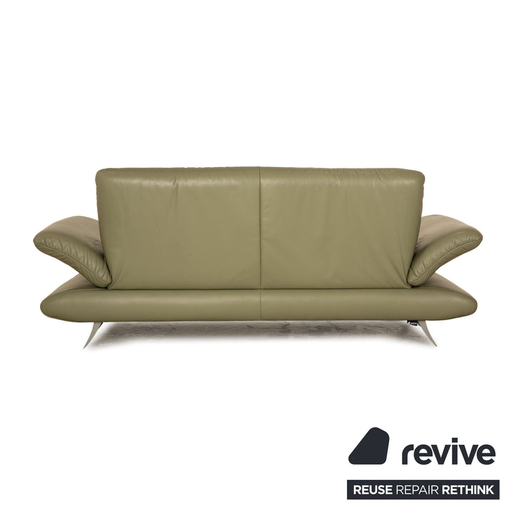 Koinor Rossini Leder Dreisitzer Grün Pistazie Sofa Couch manuelle Funktion