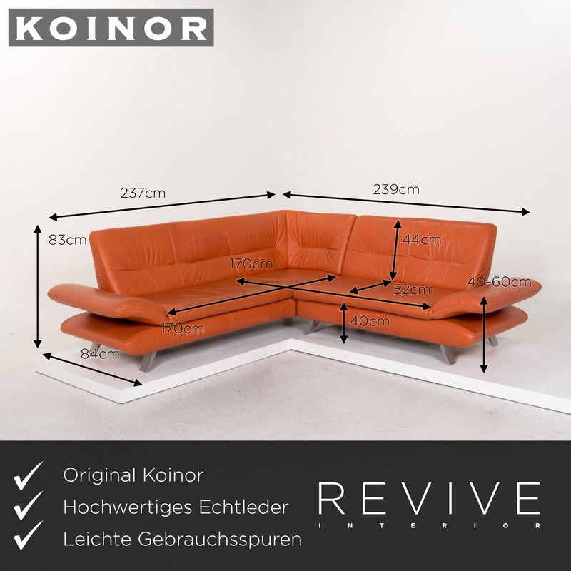Koinor Rossini Leder Ecksofa Terrakotta Orange Sofa Funktion Couch 