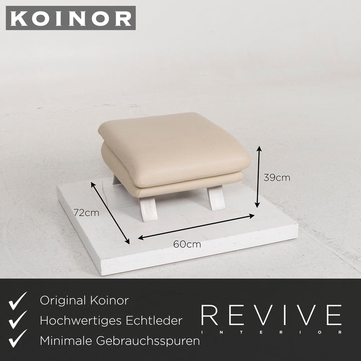 Koinor Rossini Leather Stool Beige #12857