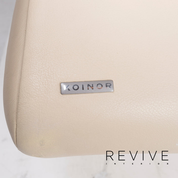 Koinor Rossini Leather Stool Beige #12857