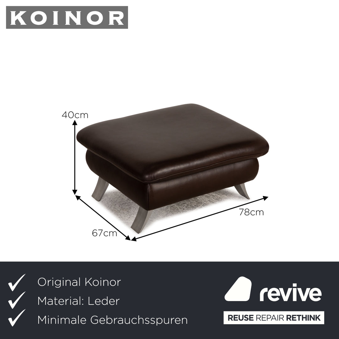 Koinor Rossini Leder Hocker Braun