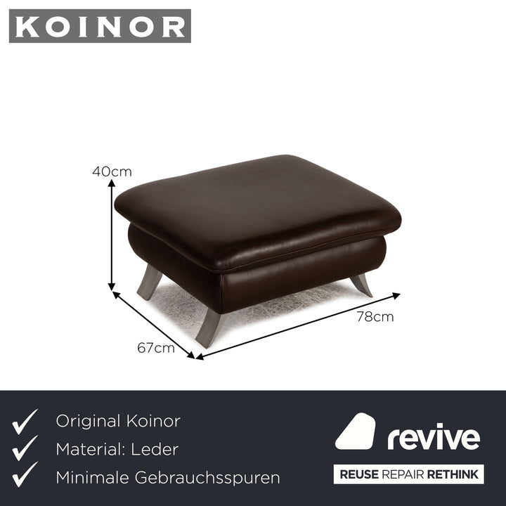 Koinor Rossini Leder Hocker Braun