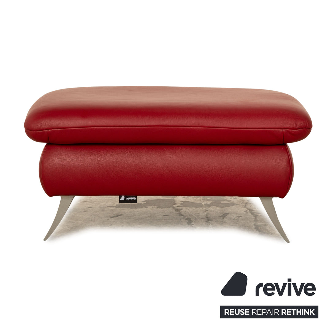 Koinor Rossini Leder Hocker Rot