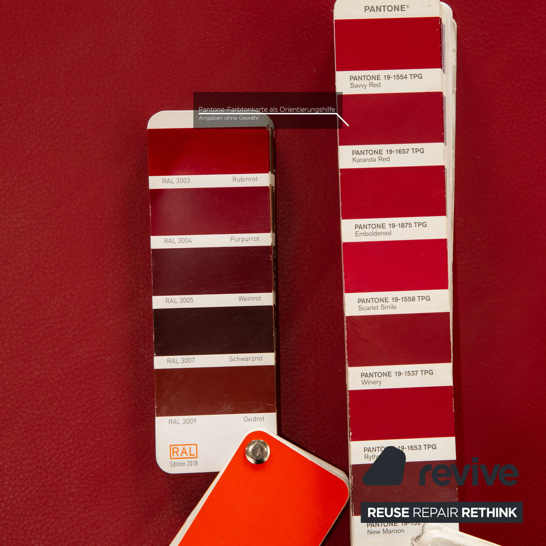 Koinor Rossini Leder Hocker Rot