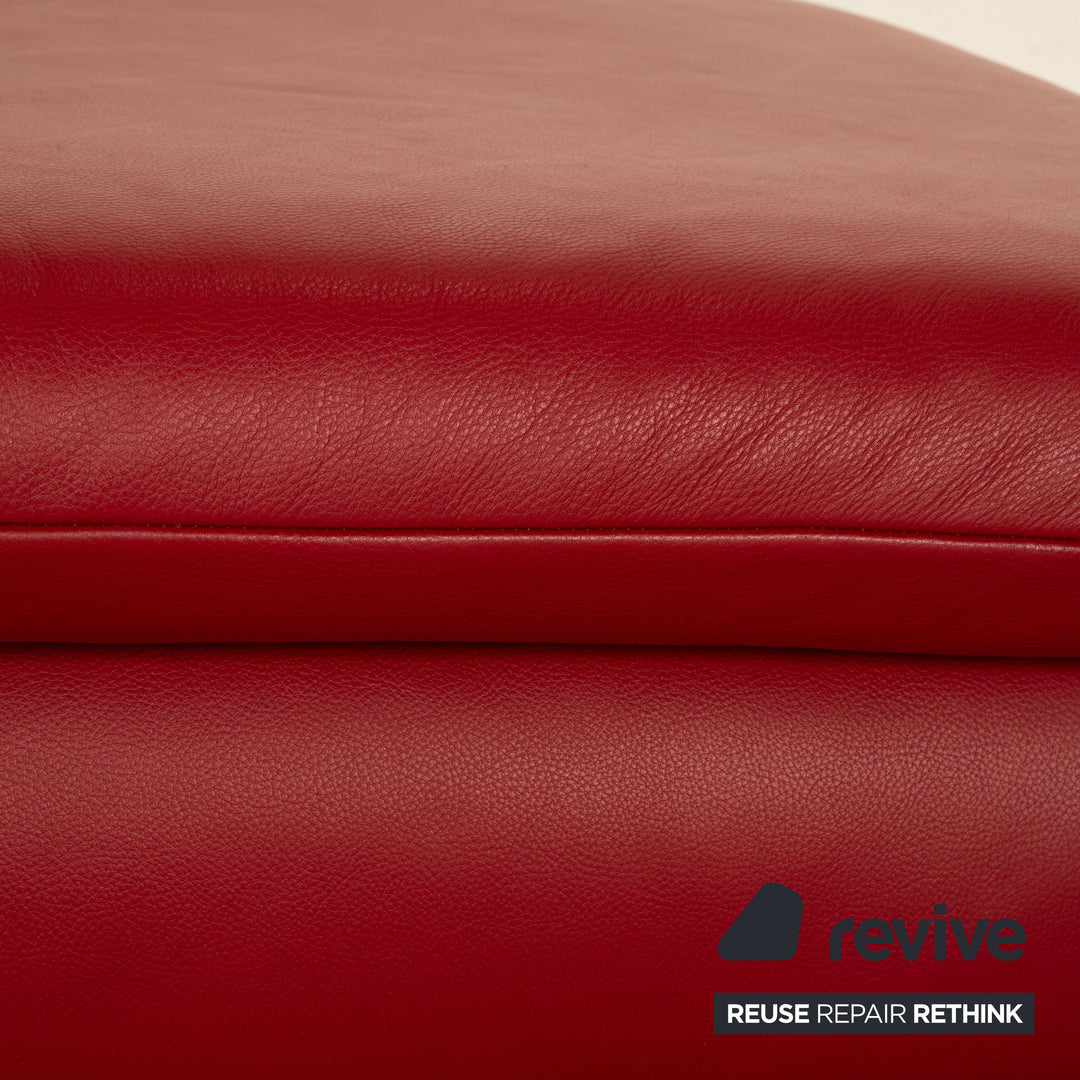 Koinor Rossini Leder Hocker Rot
