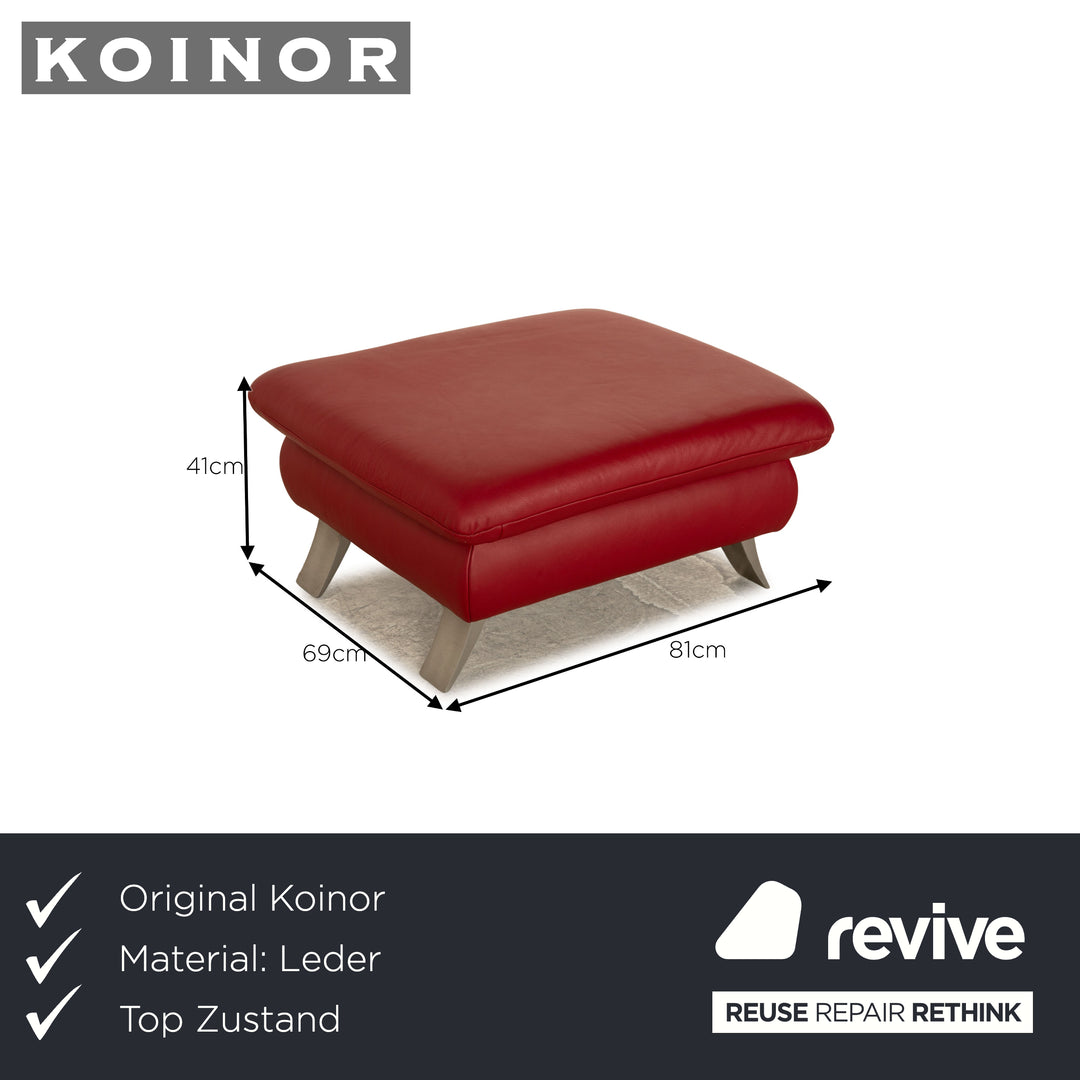 Koinor Rossini Leder Hocker Rot