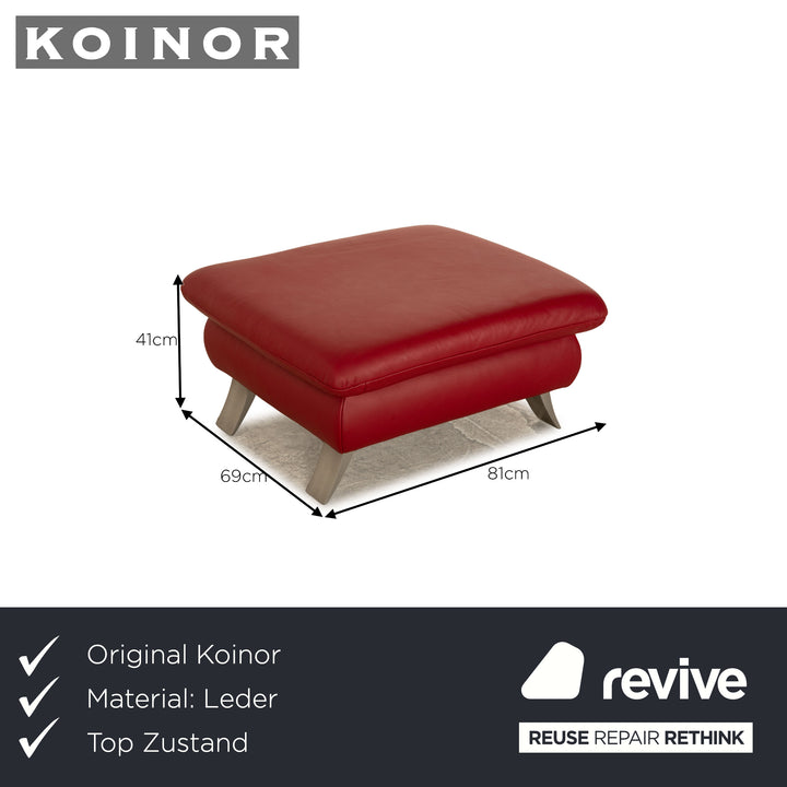Koinor Rossini Leder Hocker Rot