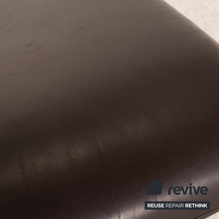 Koinor Rossini Leder Hocker Schwarz