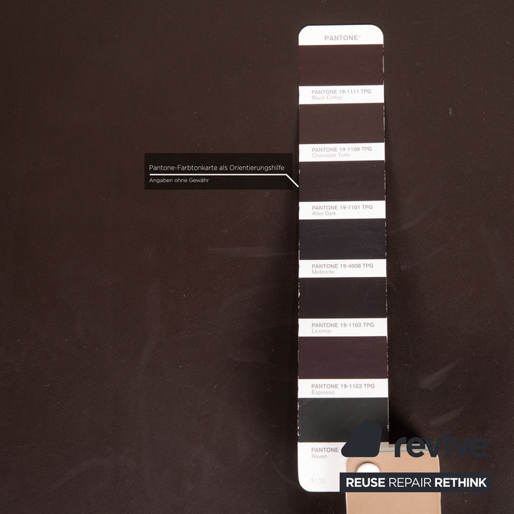 Koinor Rossini Leder Hocker Schwarz