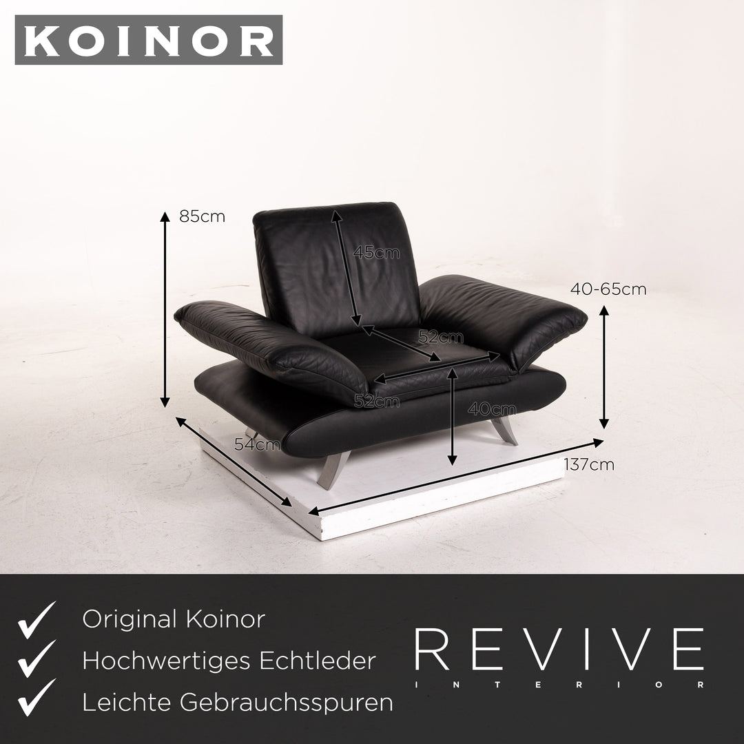 Koinor Rossini Leather Armchair Black Feature #15375