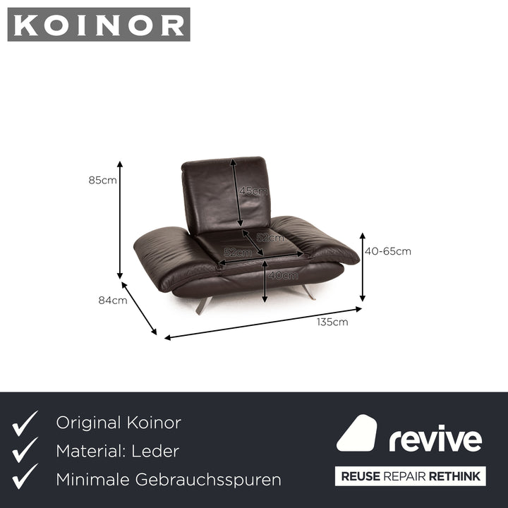 Koinor Rossini Leather Armchair Black Function