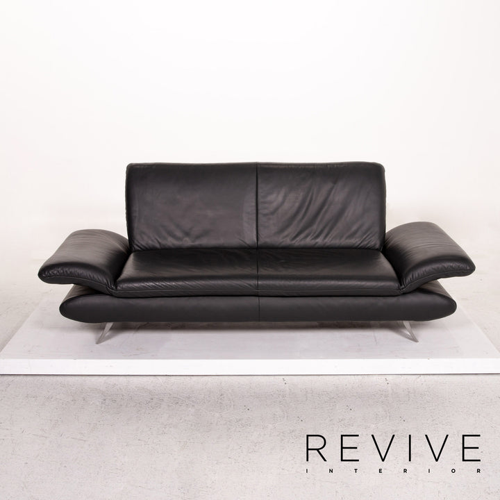Koinor Rossini Leder Sofa Anthrazit Grau Zweisitzer Funktion Couch #13722
