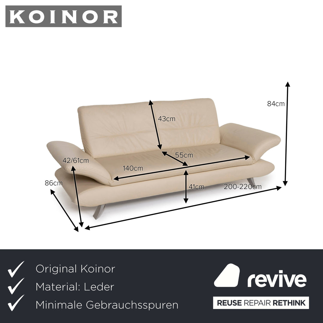 Koinor Rossini leather sofa beige two seater