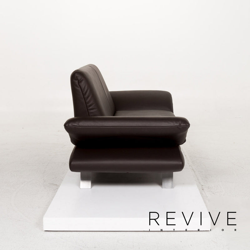 Koinor Rossini Leder Sofa Braun Dunkelbraun Zweisitzer Funktion Couch 