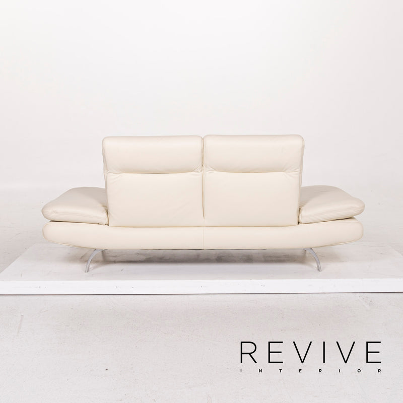 Koinor Rossini Leder Sofa Creme Zweisitzer Funktion Couch 