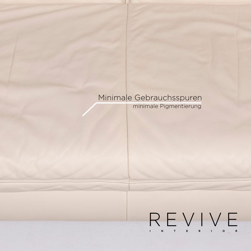 Koinor Rossini Leder Sofa Creme Zweisitzer Funktion Couch 