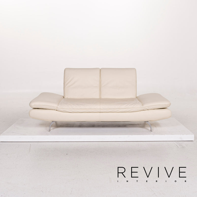 Koinor Rossini Leder Sofa Creme Zweisitzer Funktion Couch 