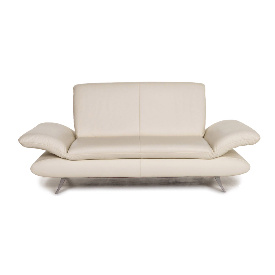 Koinor Rossini Leather Sofa Cream Two Seater Function Couch #13601