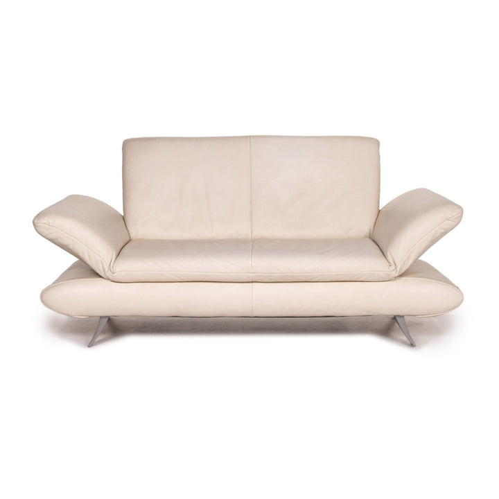 Koinor Rossini Leder Sofa Creme Zweisitzer Funktion Couch #14885