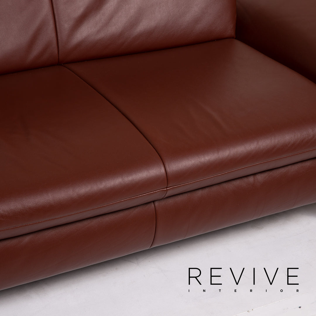 Koinor Rossini Leather Sofa Dark Brown Two Seater #14970