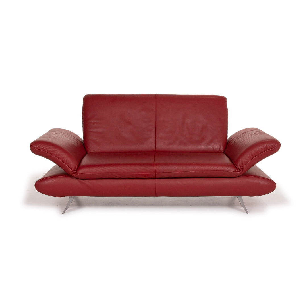 Koinor Rossini Leather Sofa Dark Red Two Seater #15357