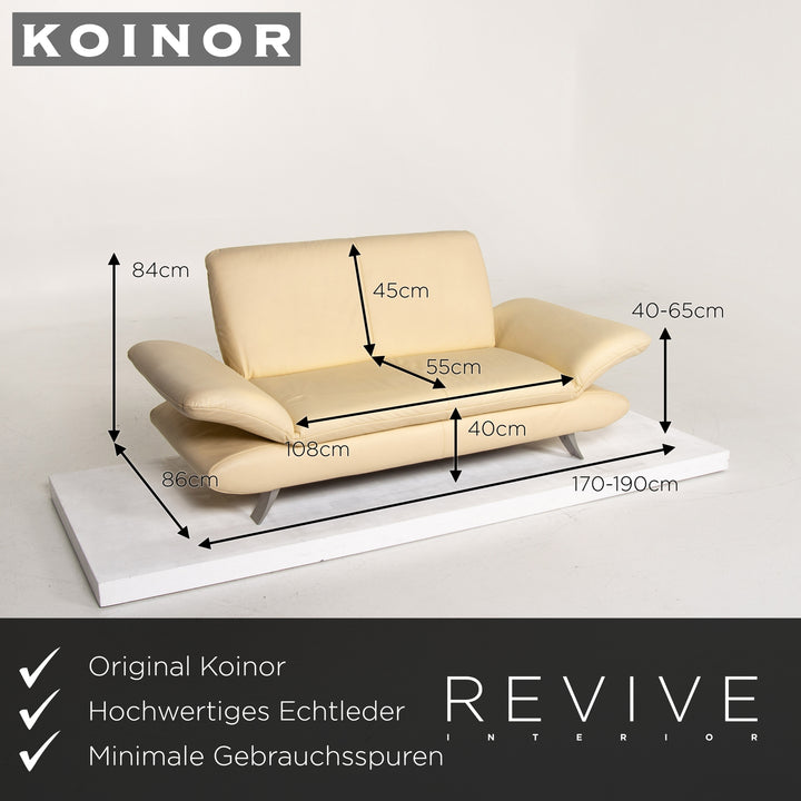 Koinor Rossini leather sofa set beige 2x two-seater function couch #14362