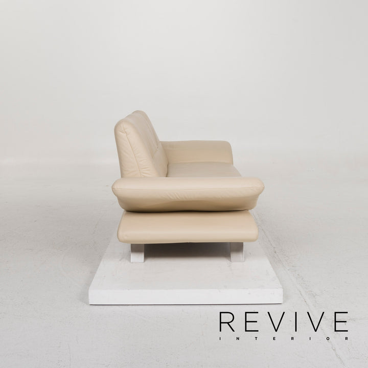Koinor Rossini Leather Sofa Set Beige Two Seater Stool #13149