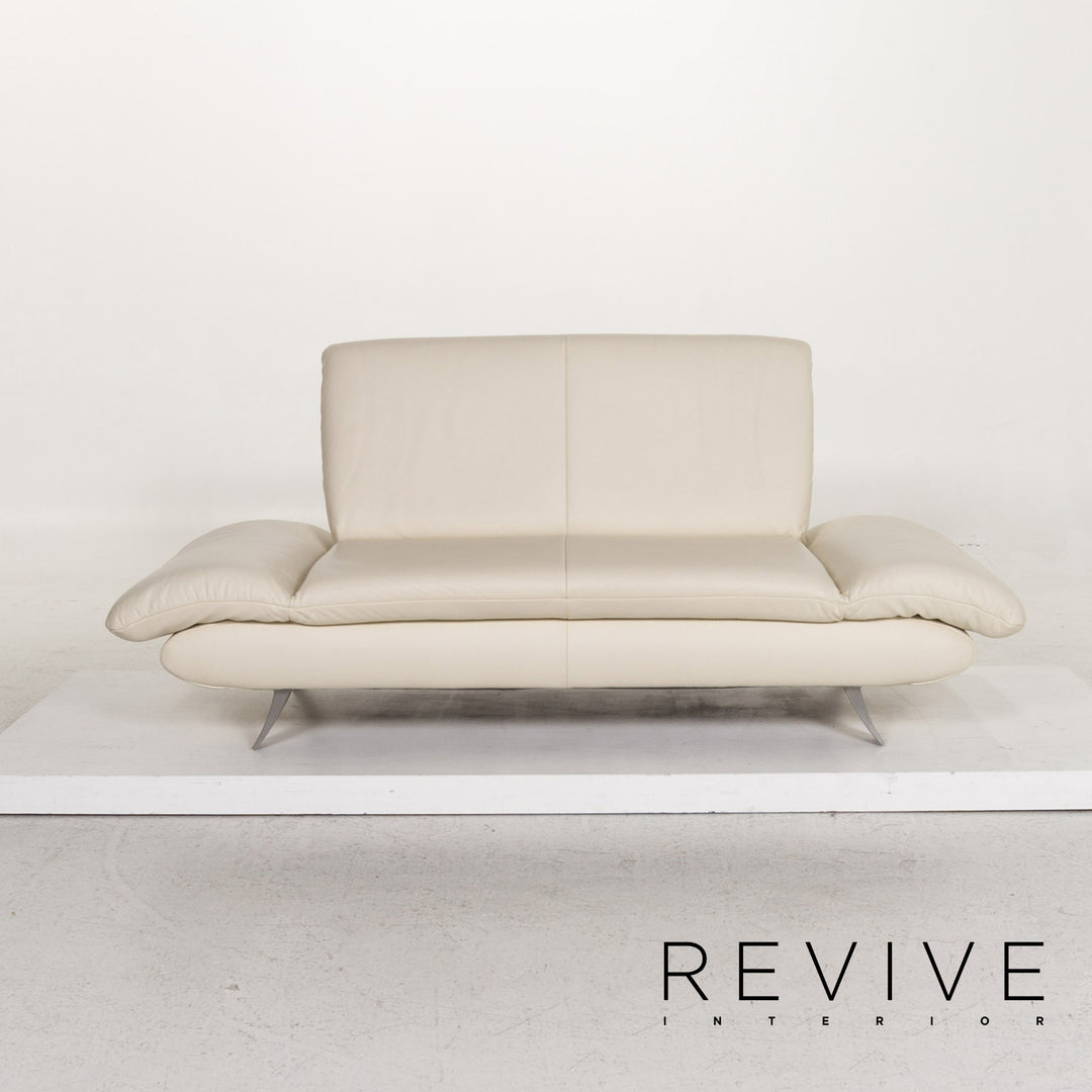 Koinor Rossini Leder Sofa Garnitur Creme 2x Zweisitzer Couch #13600