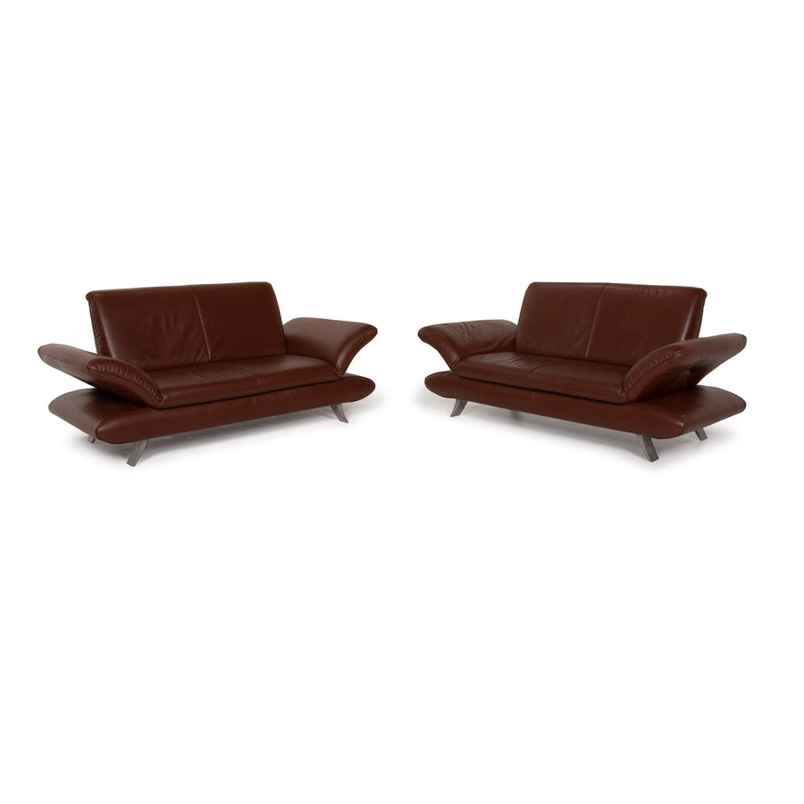 Koinor Rossini Leather Sofa Set Dark Brown Two Seater #14971