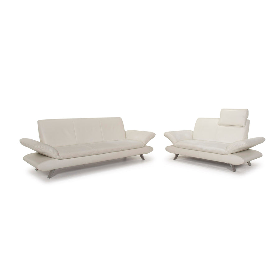 Koinor Rossini leather sofa set white set 1x three-seater 1x two-seater #15474