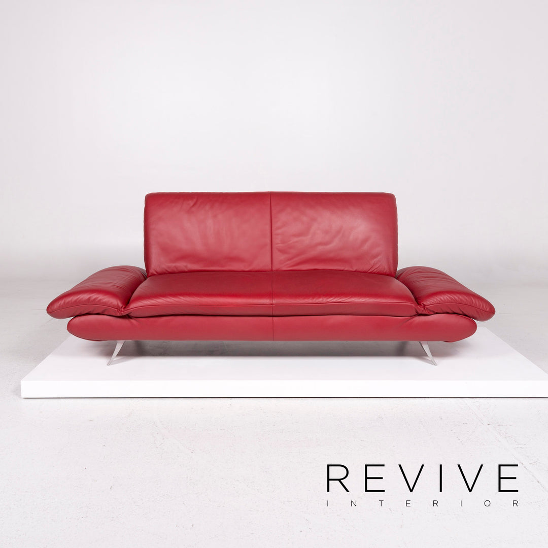 Koinor Rossini Leder Sofa Rot 2,5 Sitzer Zweisitzer Couch #11692
