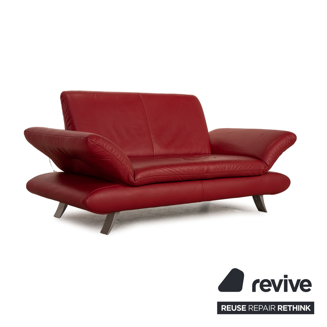 Koinor Rossini Leather Sofa Red Two seater couch function