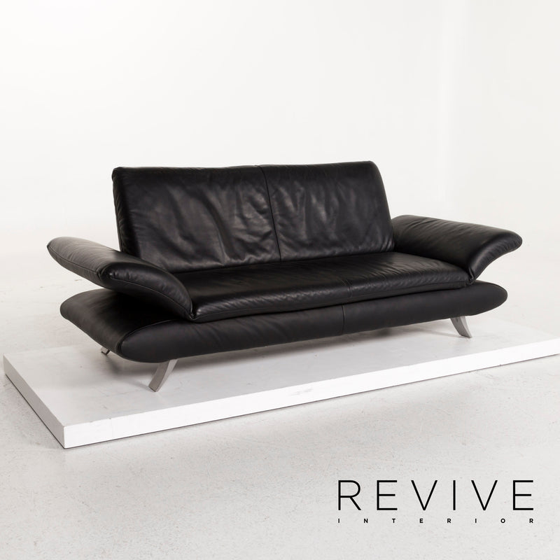 Koinor Rossini Leder Sofa Schwarz Dreisitzer Funktion Couch 
