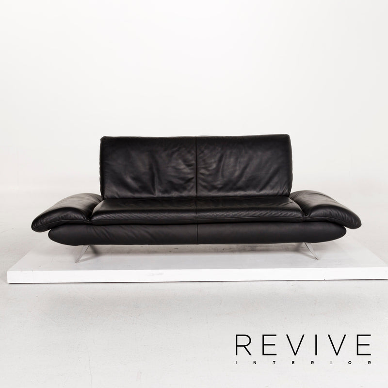 Koinor Rossini Leder Sofa Schwarz Dreisitzer Funktion Couch 
