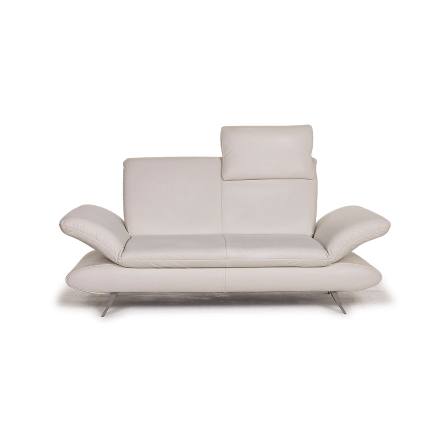 Koinor Rossini leather sofa white two-seater incl. headrest #15176
