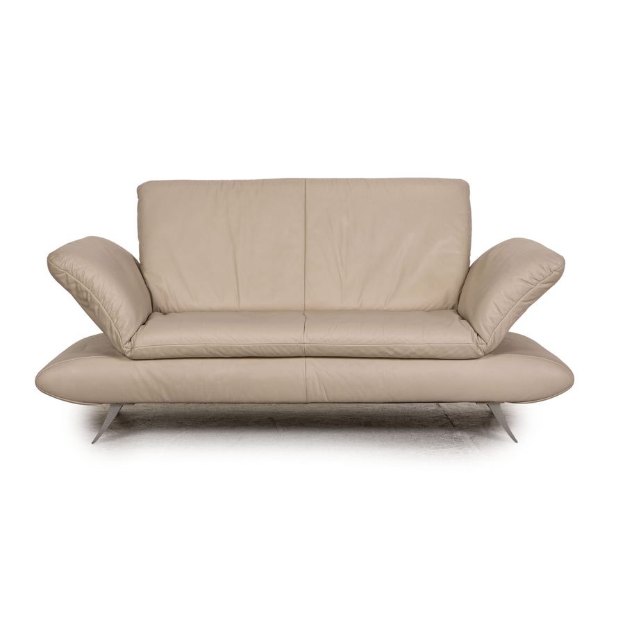 Koinor Rossini Leather Two Seater Beige Sofa Couch Feature