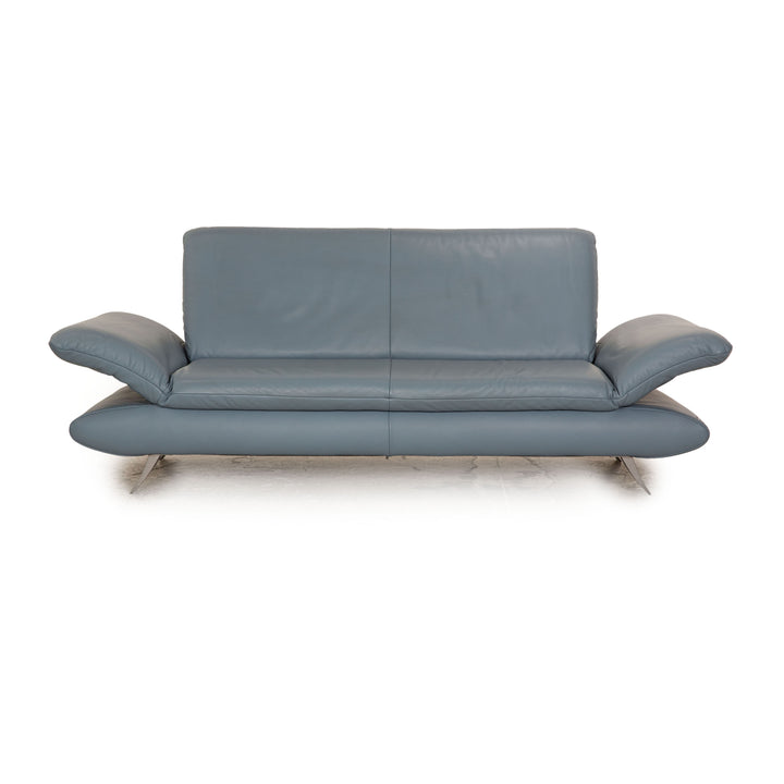 Koinor Rossini Leder Zweisitzer Hellblau manuelle Funktion Sofa Couch