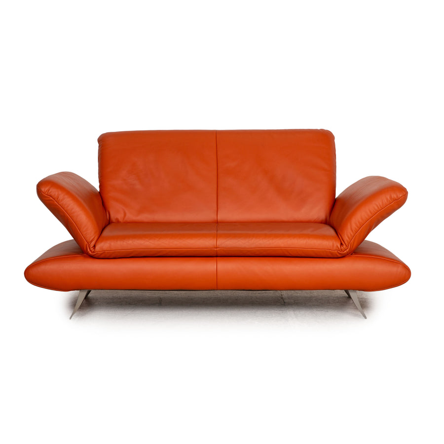 Koinor Rossini Leder Zweisitzer Orange Sofa Couch Funktion