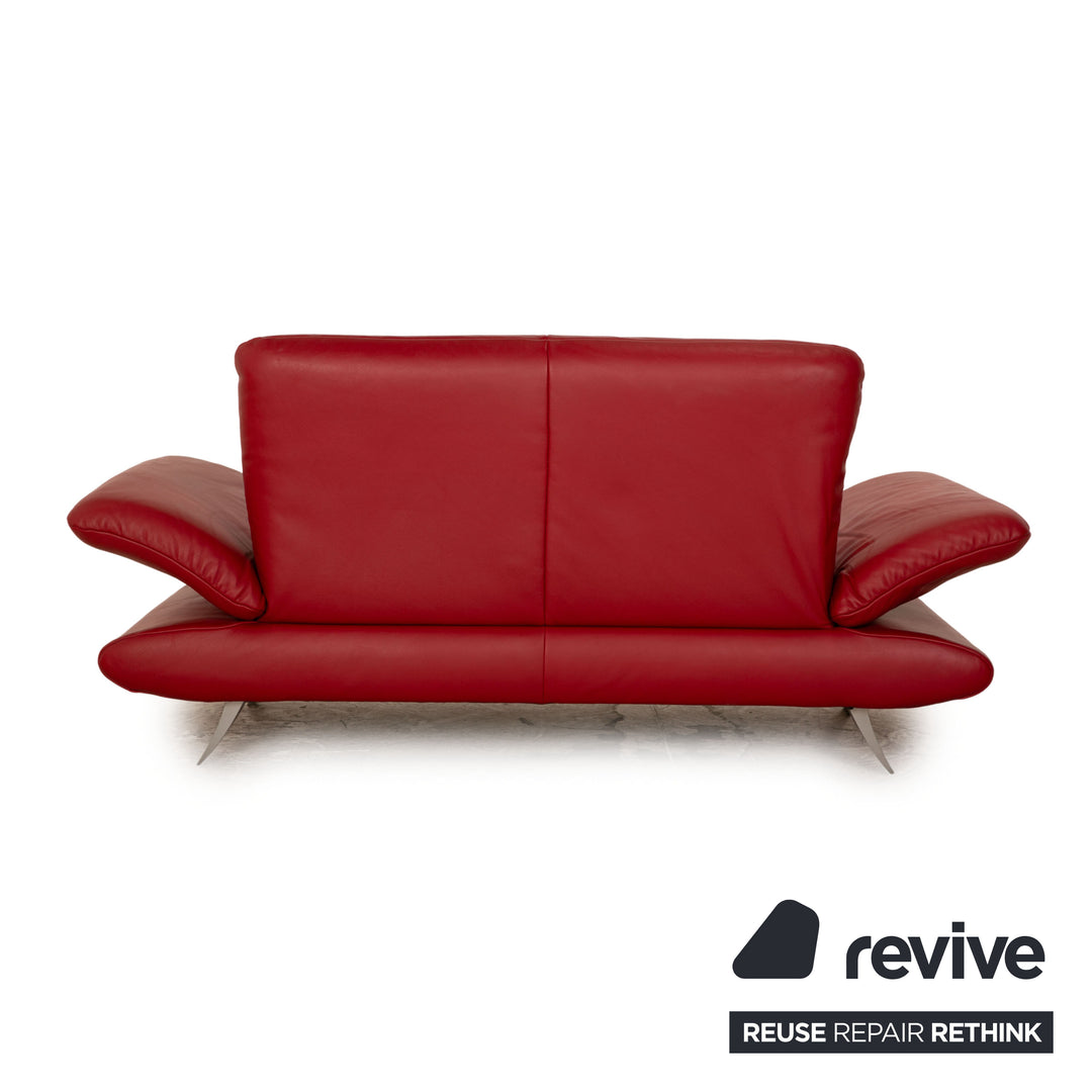 Koinor Rossini Leather Two Seater Red Manual Function Sofa Couch