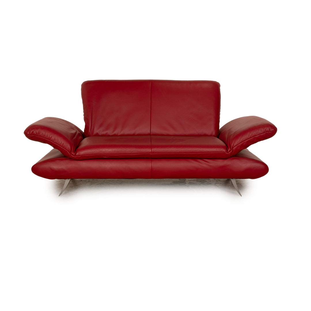 Koinor Rossini Leder Zweisitzer Rot manuelle Funktion Sofa Couch