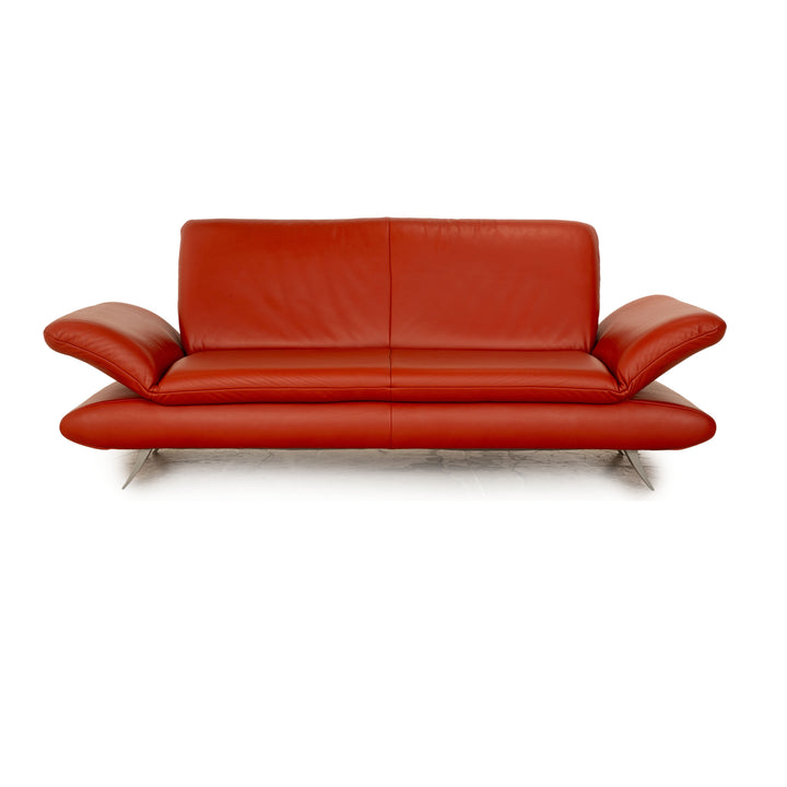 Koinor Rossini leather two-seater red orange manual function